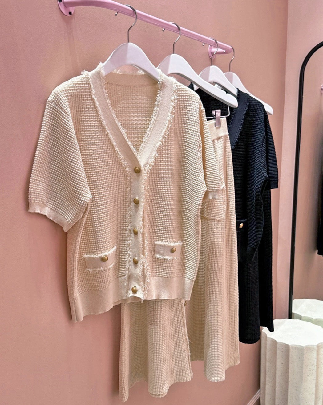 Waffle Tweed Set