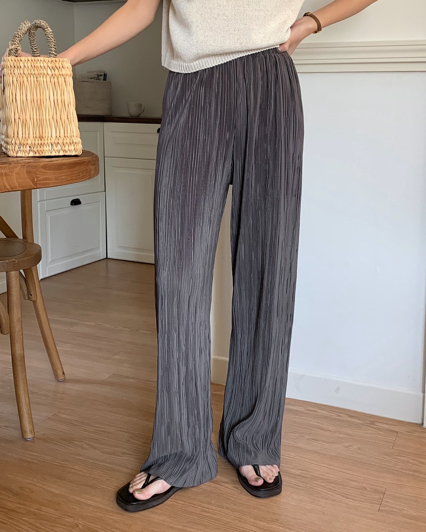 Pleated Flowy Pants