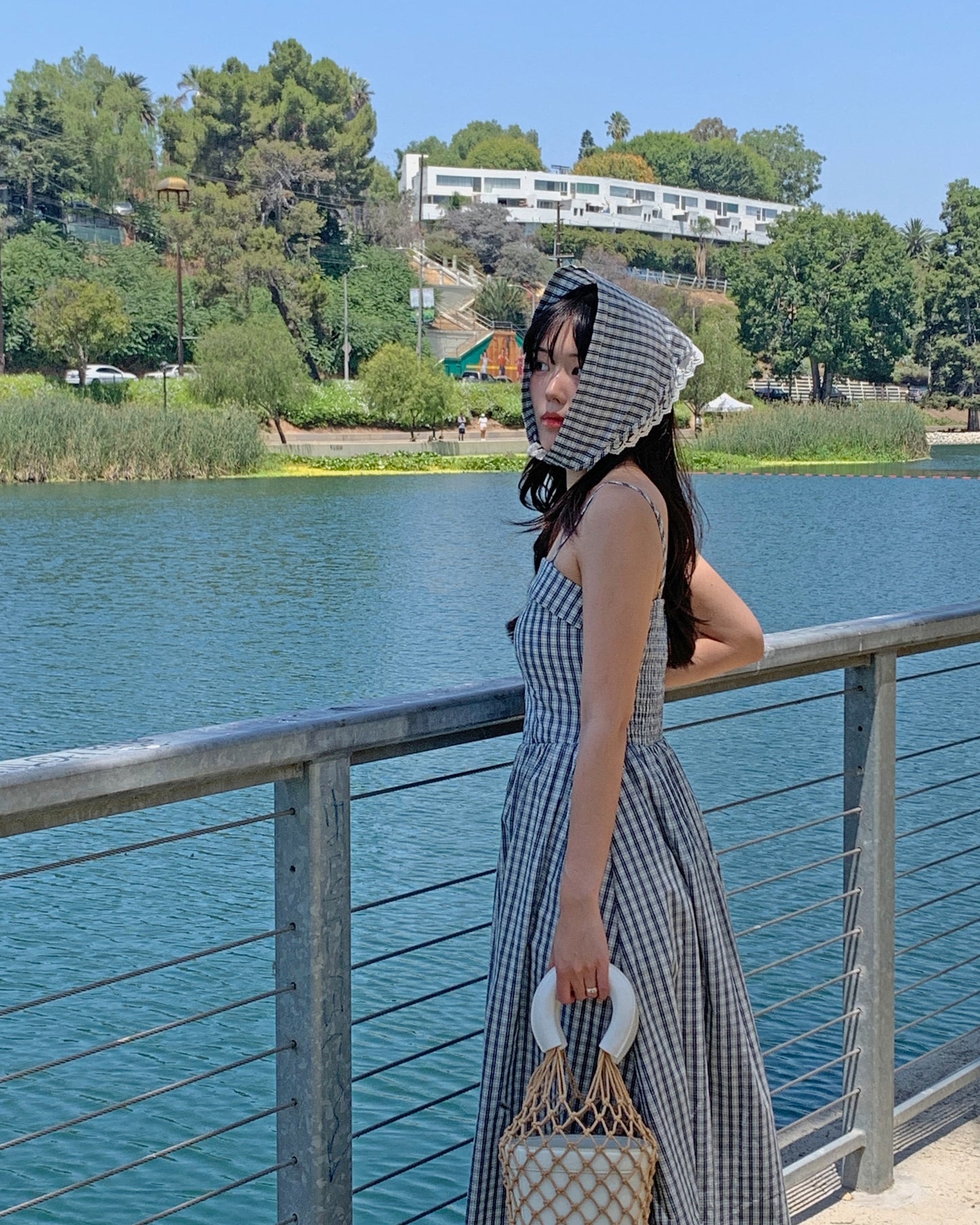 Gingham Sundress Kerchief Duo