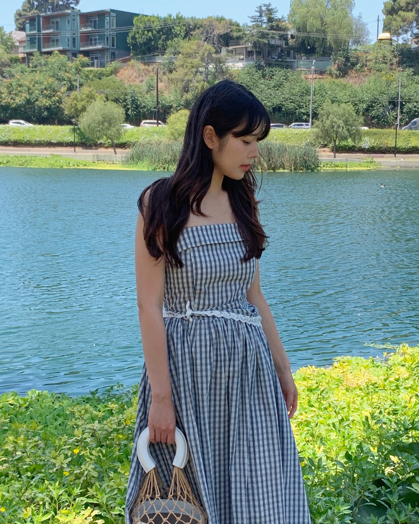 Gingham Sundress Kerchief Duo