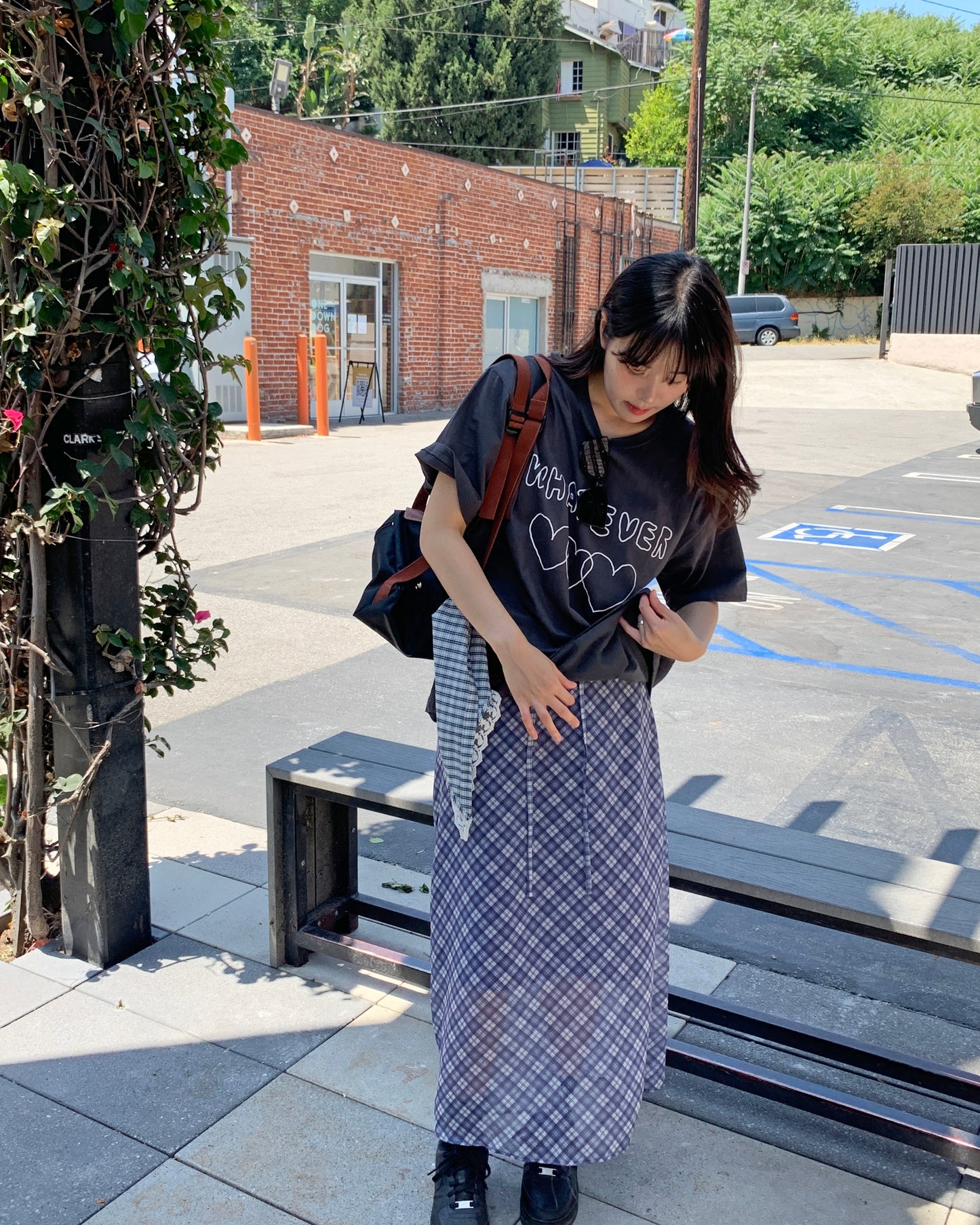 Flowy Plaid Skirt