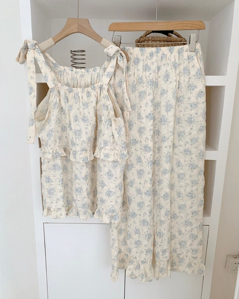 Blue Garden Pajama Set