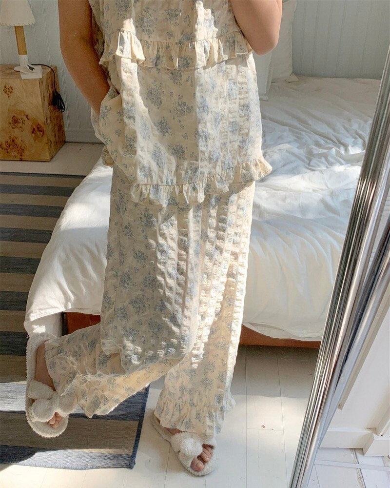 Blue Garden Pajama Set