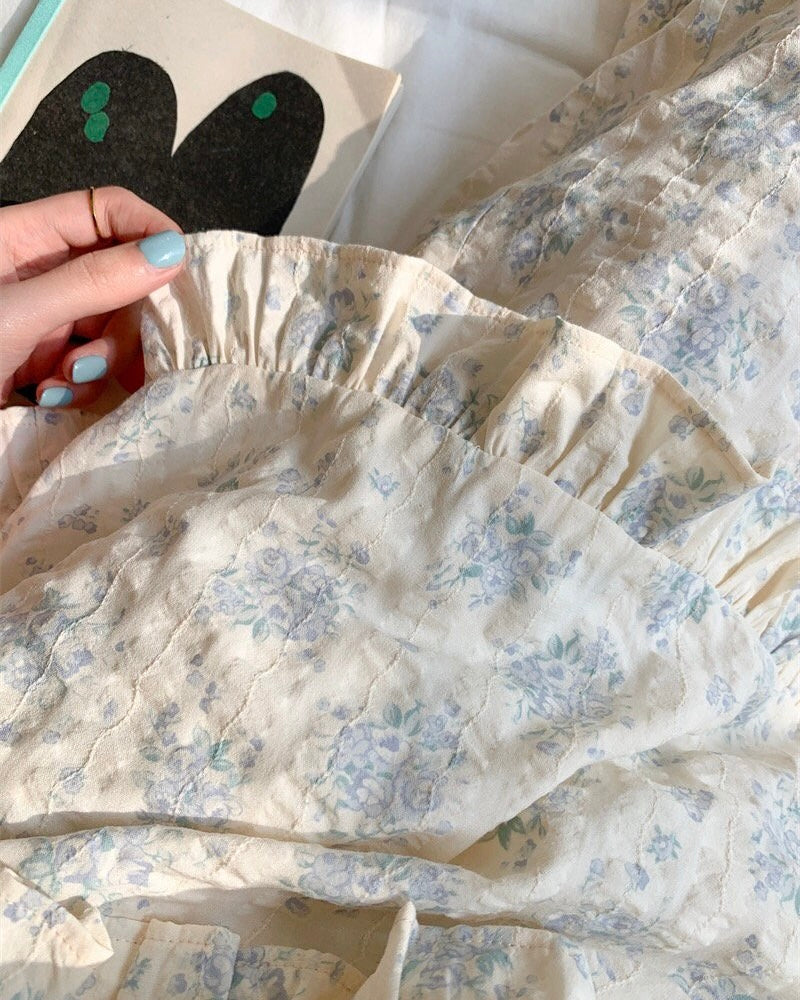 Blue Garden Pajama Set