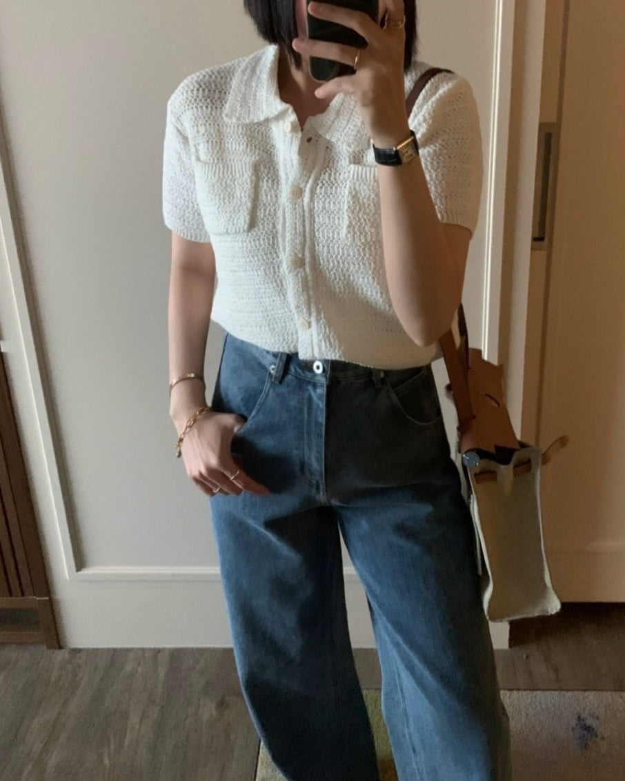 Cropped Pocket Cardigan