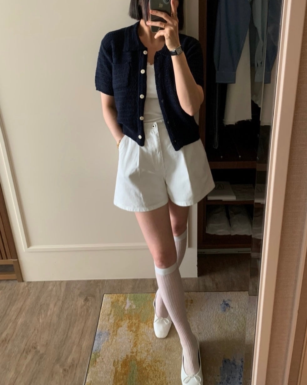 Cropped Pocket Cardigan