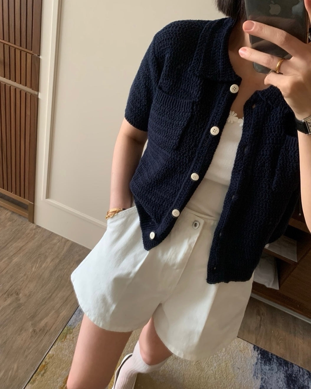 Cropped Pocket Cardigan