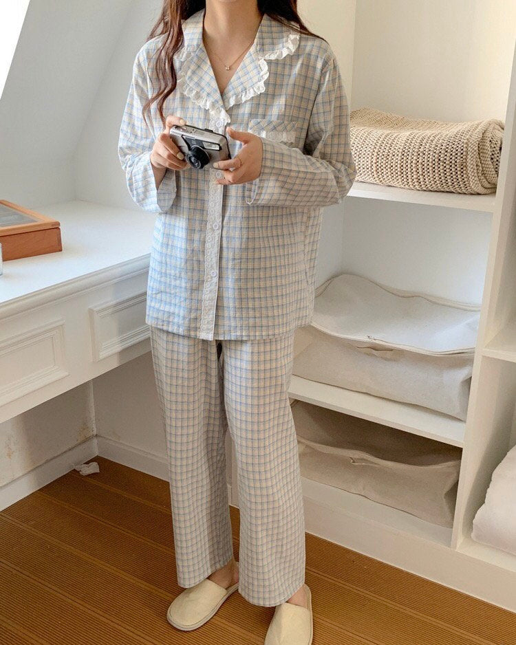 Cozy Plaid Sleepwear Set
