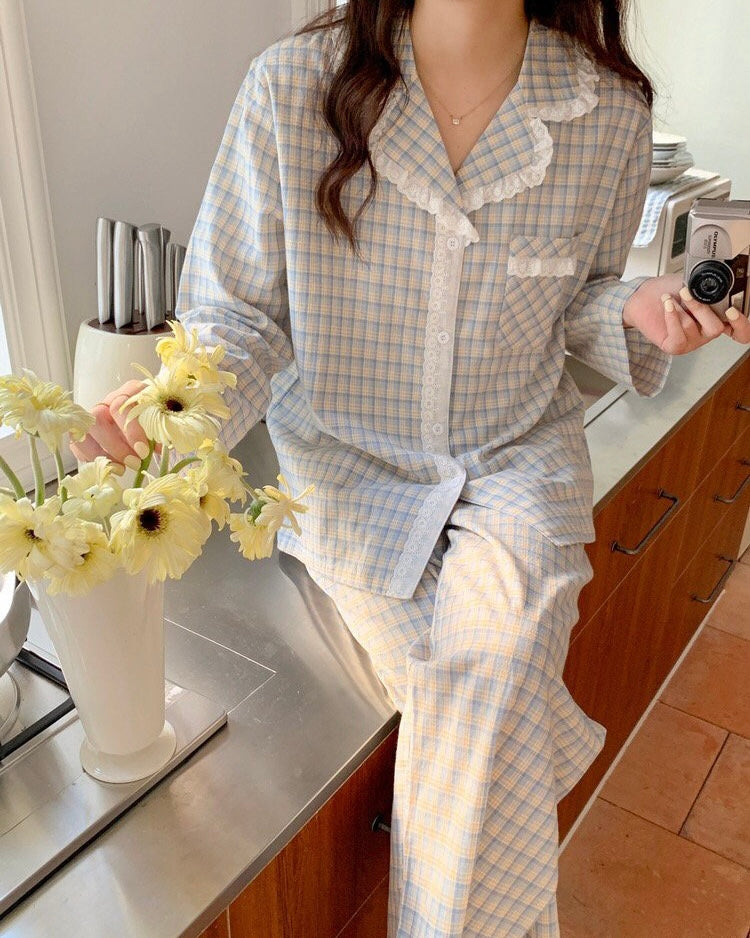 Cozy Plaid Sleepwear Set