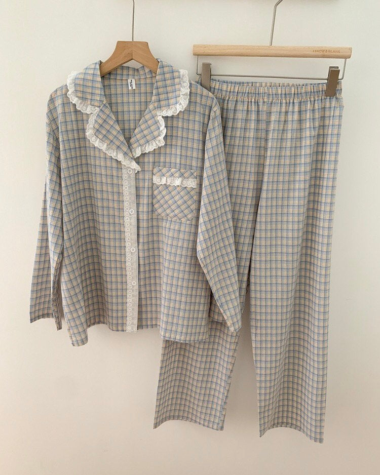 Cozy Plaid Sleepwear Set