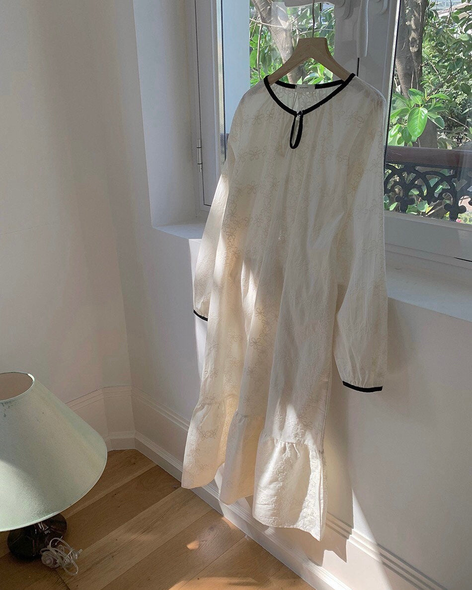Floral Embroidered Sleep Dress