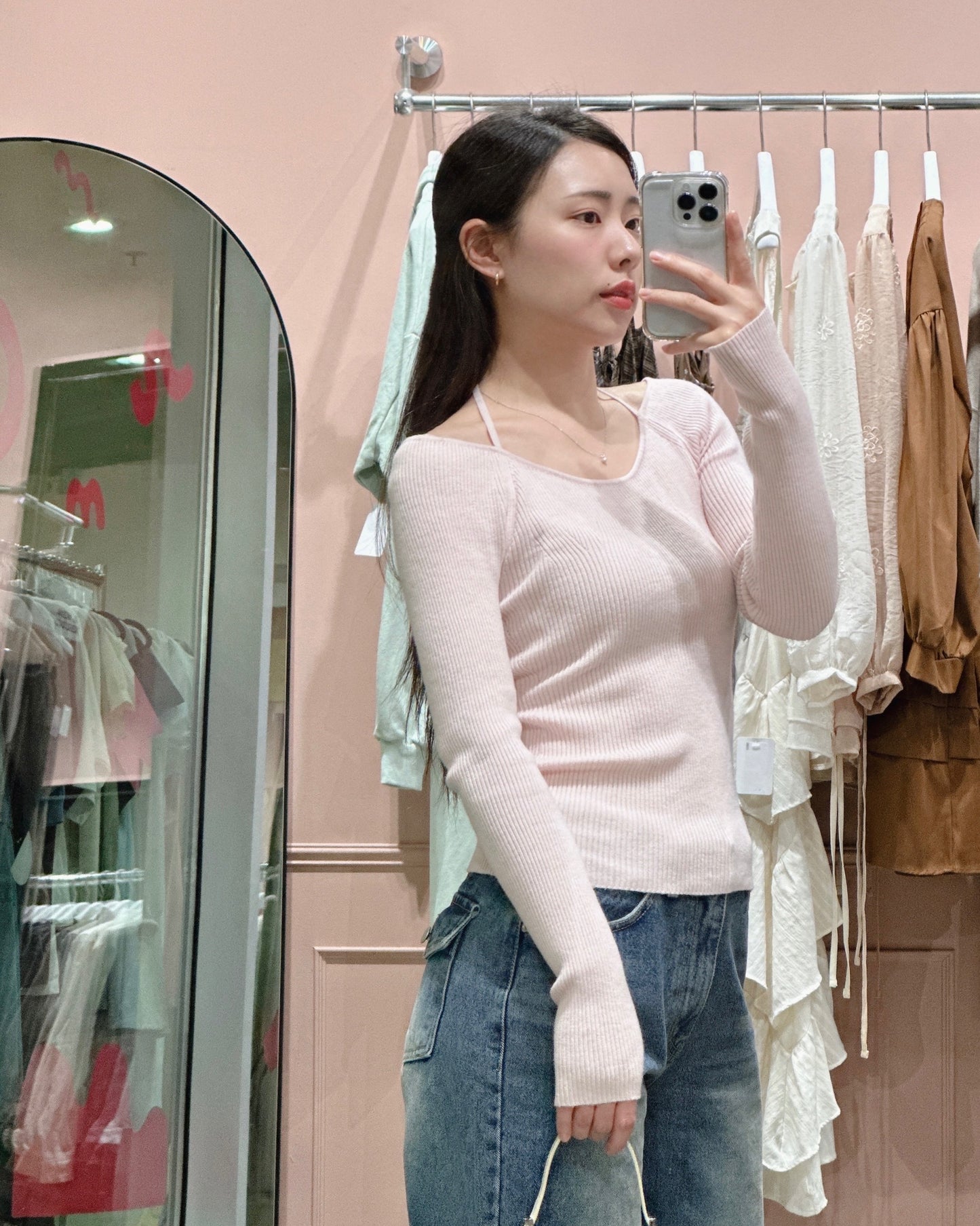 Sweet Halter Neckline Knit