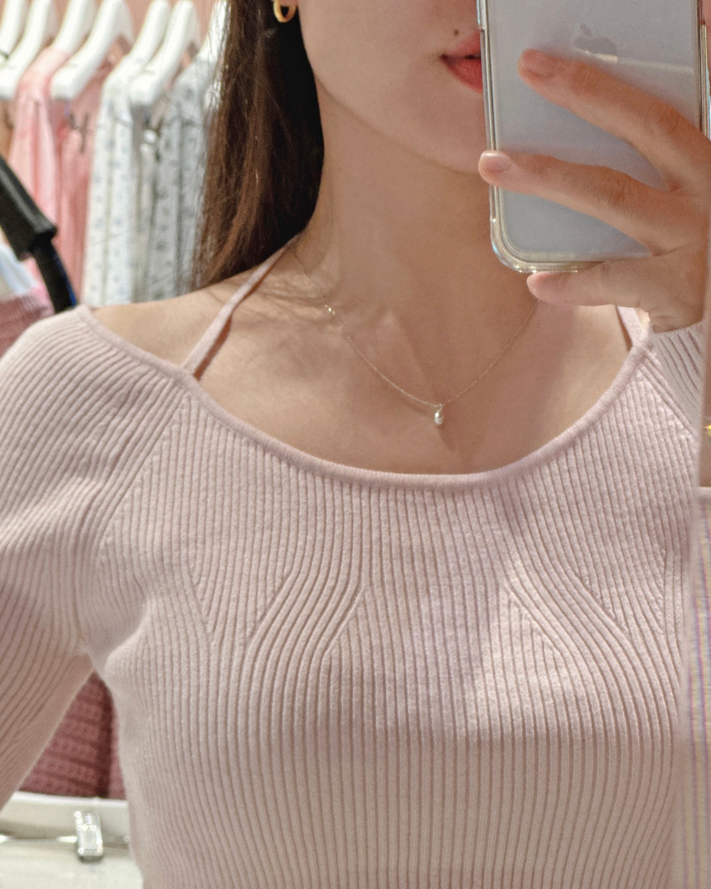 Sweet Halter Neckline Knit
