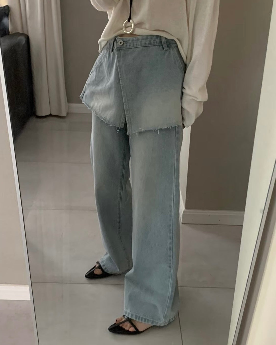 Denim Duo Skirt and Jeans