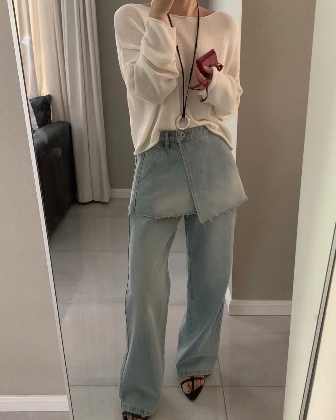 Denim Duo Skirt and Jeans