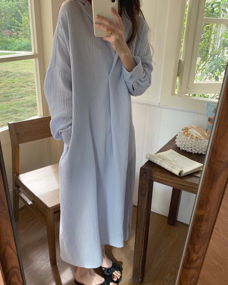 Soft Blue Lounge Dress