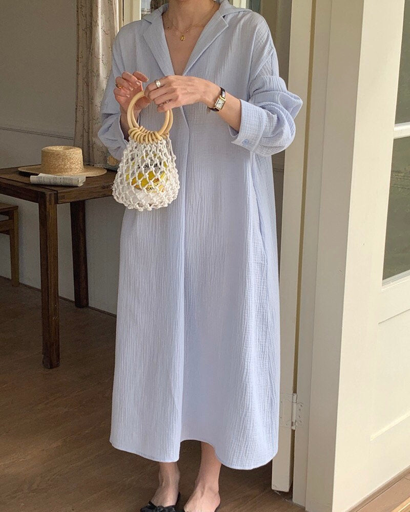 Soft Blue Lounge Dress