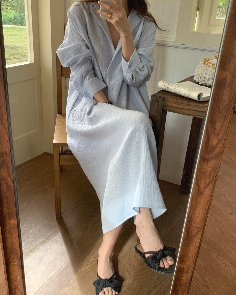 Soft Blue Lounge Dress