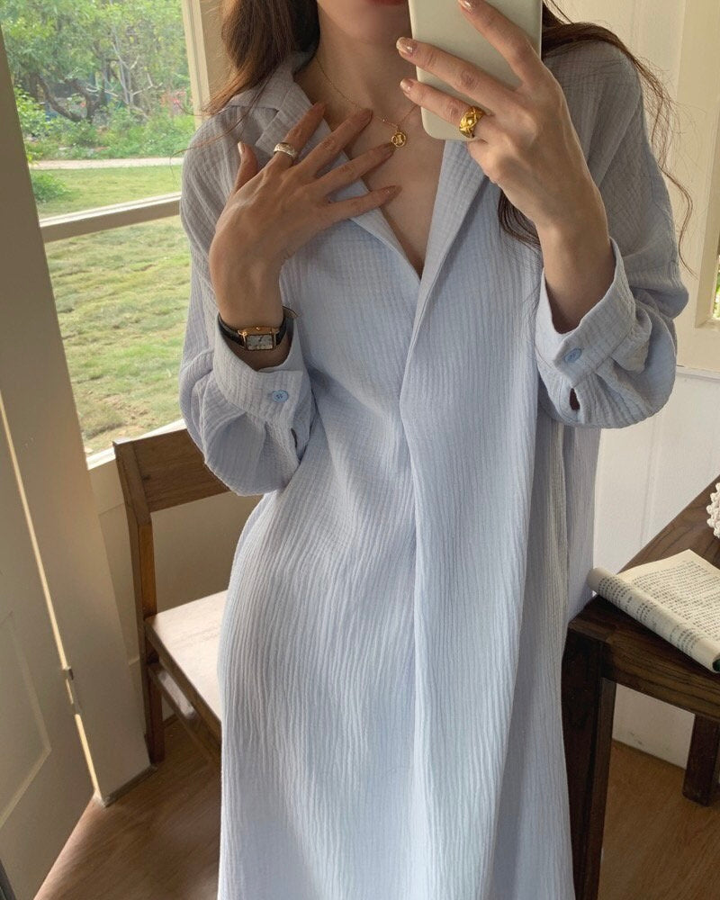 Soft Blue Lounge Dress