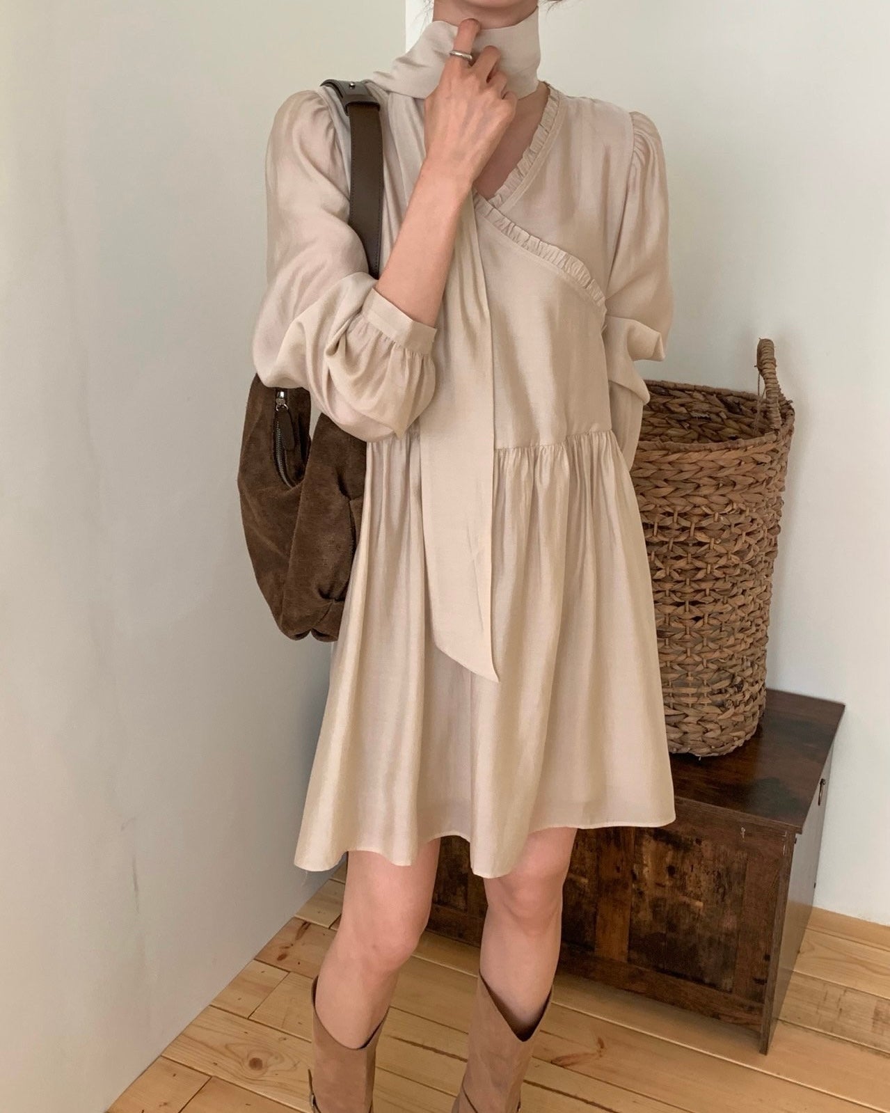 Shimmering Tie Dress