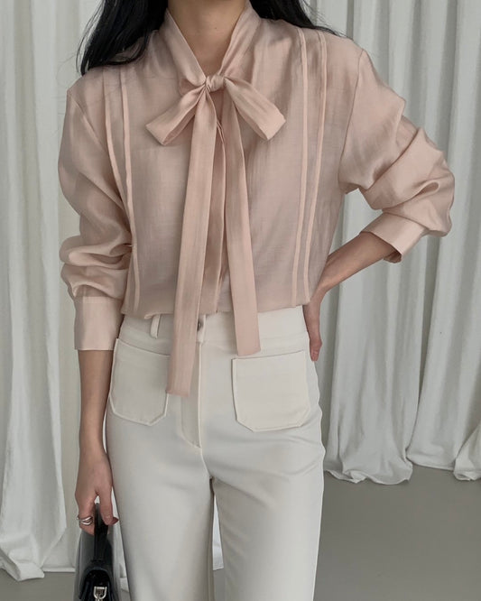 Sheer Bow Blouse
