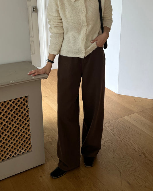 Soft Peached Brown Pants