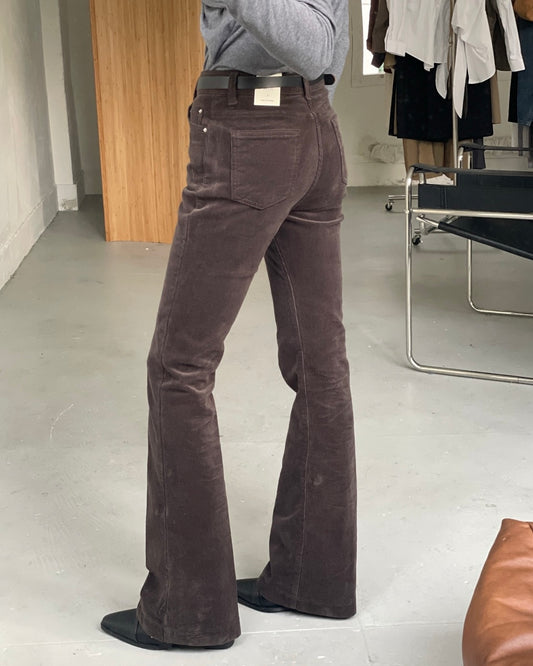 High-Rise Bootcut Corduroy Pants