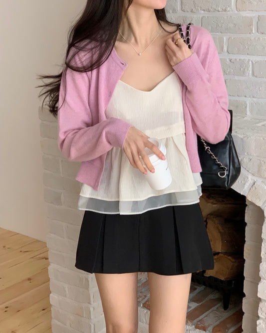 Minimal Cropped Cardigan