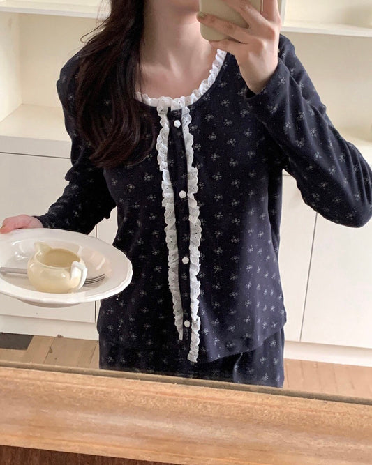 Peach Skin Ditsy Floral Pajamas