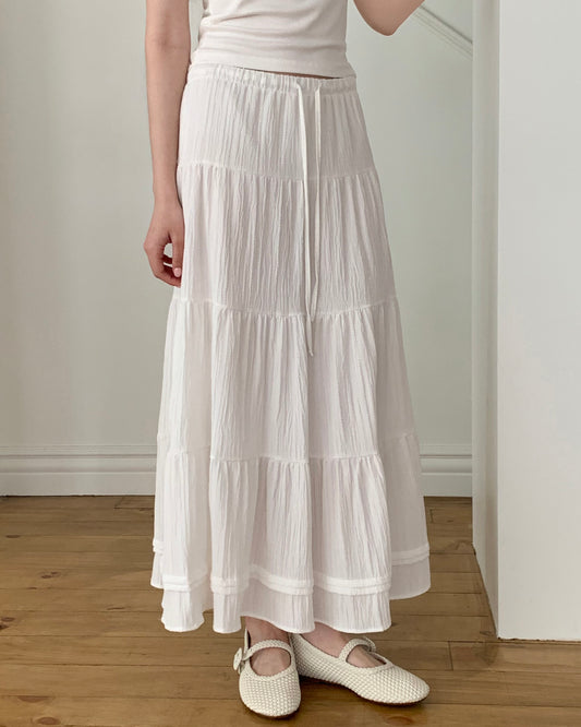 Boho Tiered Crinkle Skirt