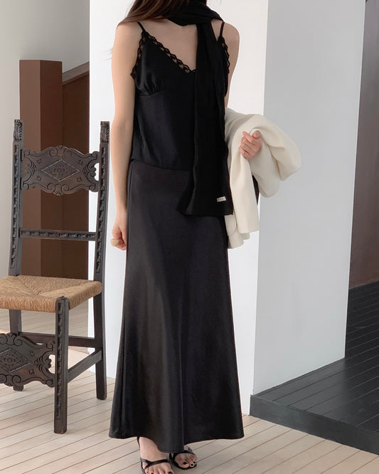Whisper Satin Maxi Skirt