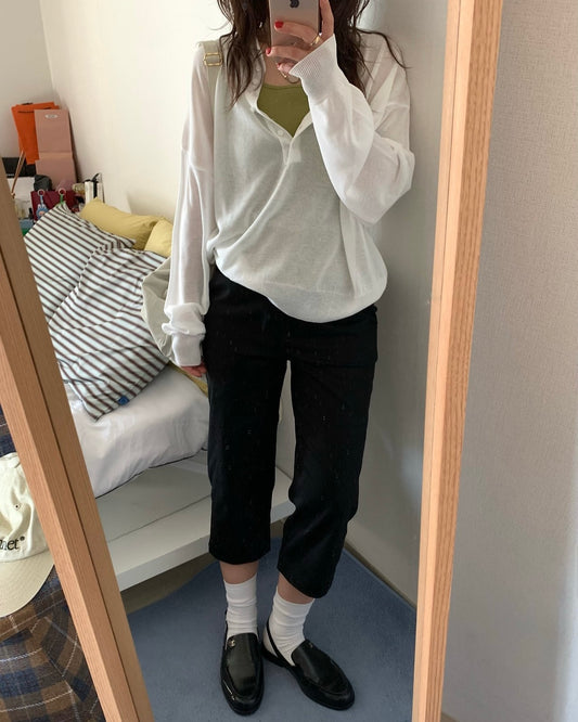 Sheer Knit Polo