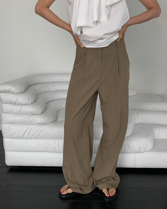 Relaxed Pleated Pants