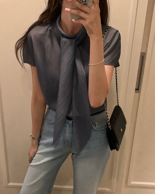 Tencel Soft Tie Blouse