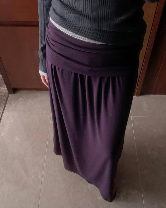 Fold-Over Maxi Skirt