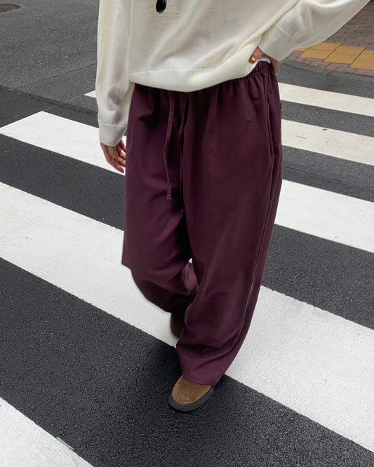 Cotton Wide-Leg Pants