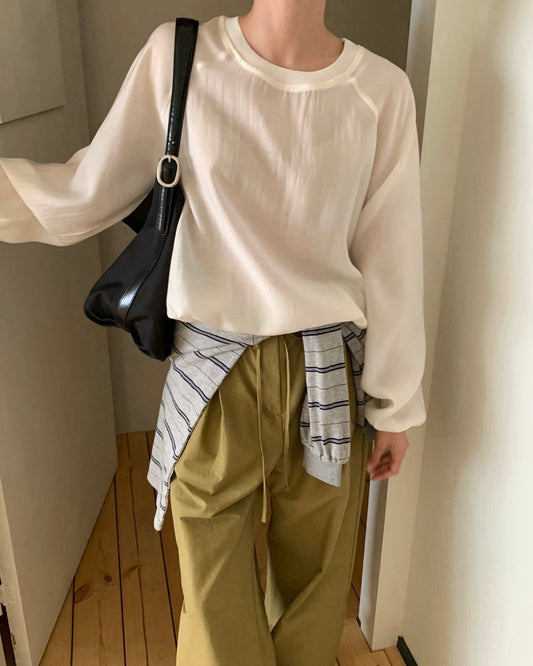 Tencel Drawstring Pullover