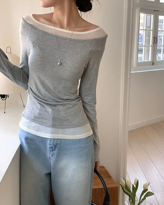 Boat Neck Layer Top