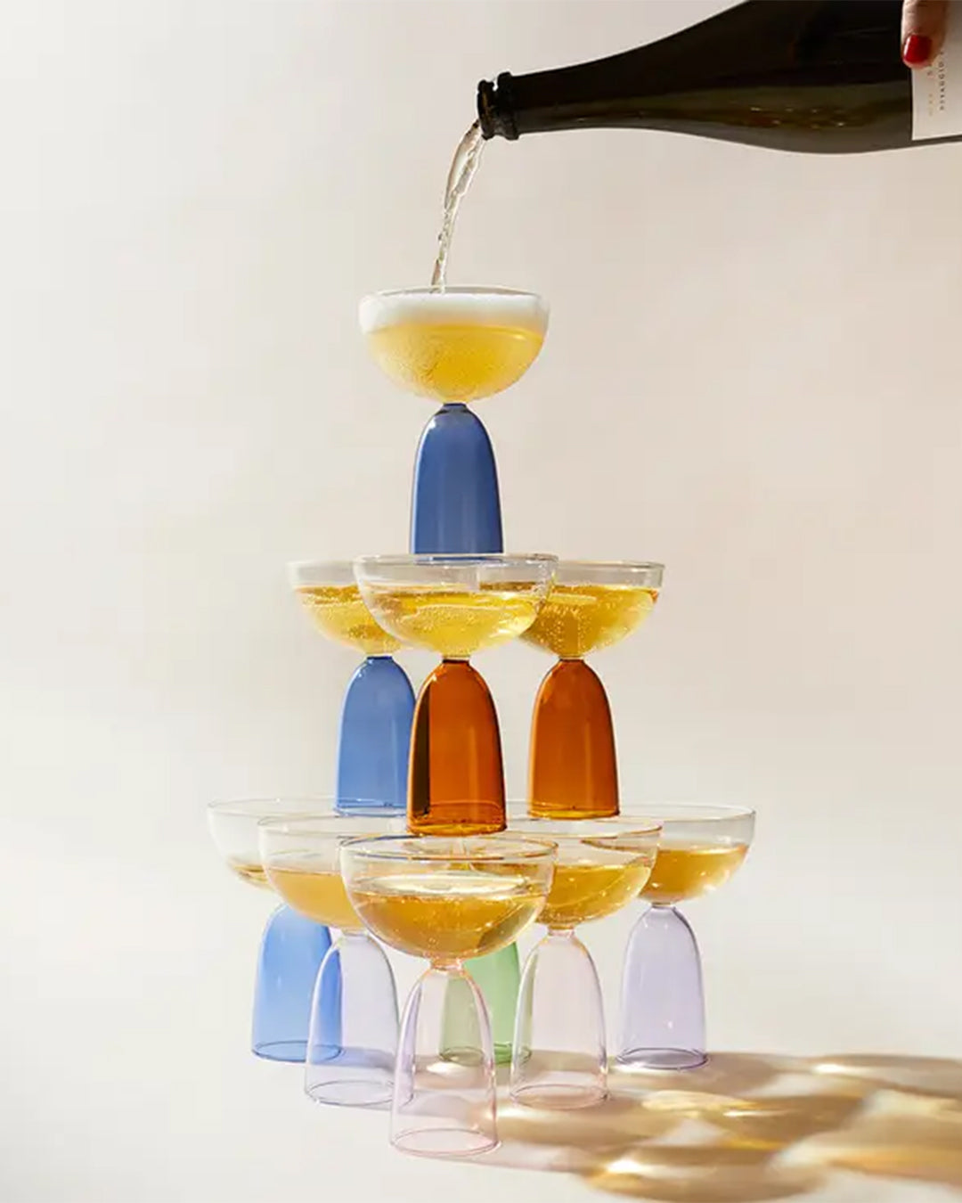 Mamo Coupe Glass - Clear + Lavender