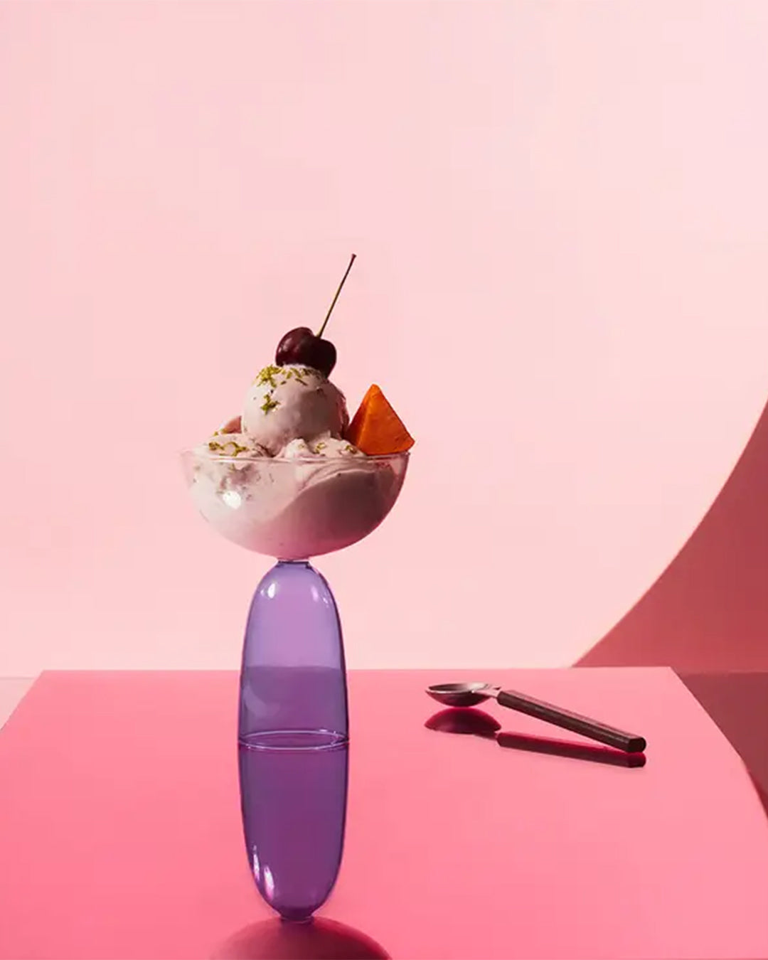 Mamo Coupe Glass - Clear + Lavender