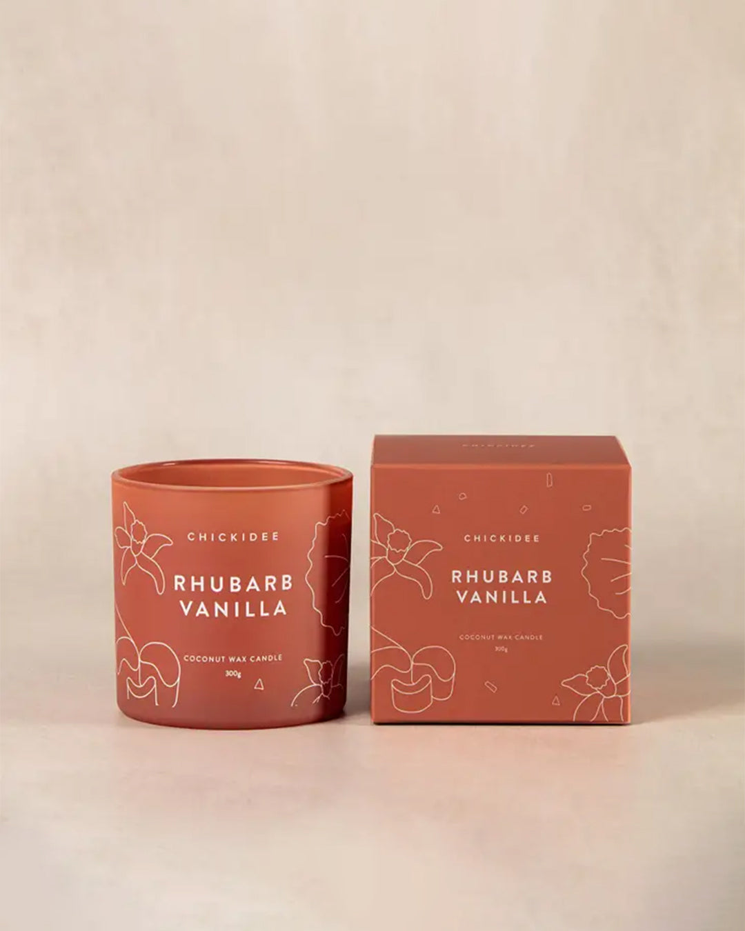 Chickidee Rhubarb Vanilla Scented Eco Candle