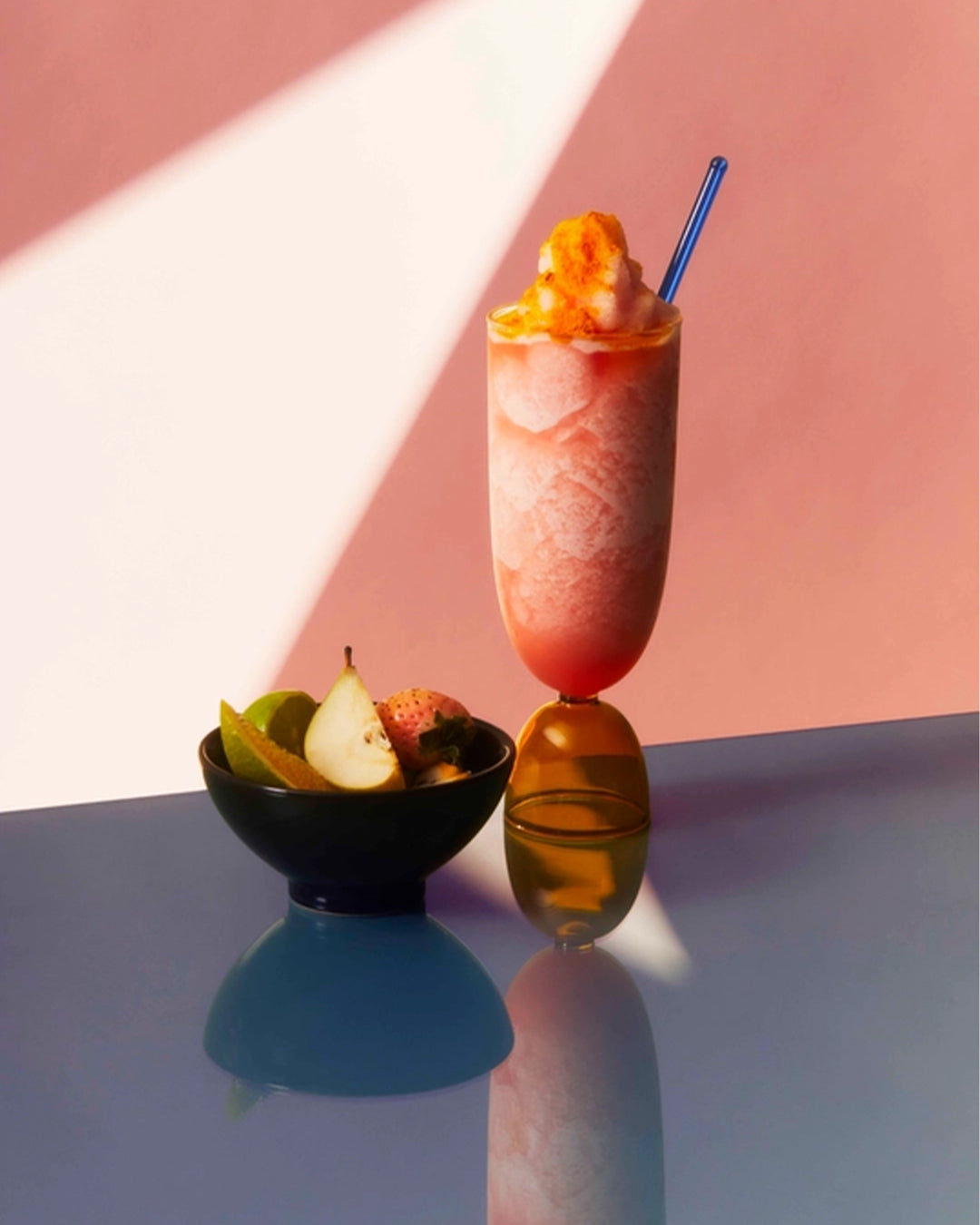 Mamo Hi-Ball Glass - Clear + Amber