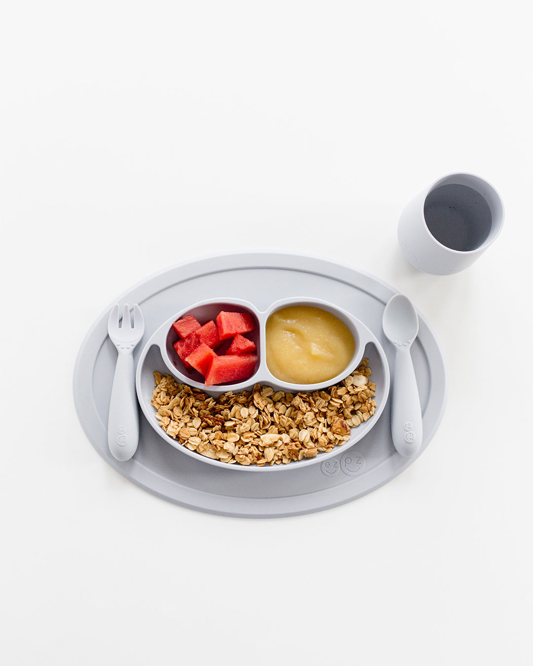 Ezpz Mini Feeding Set - Pewter
