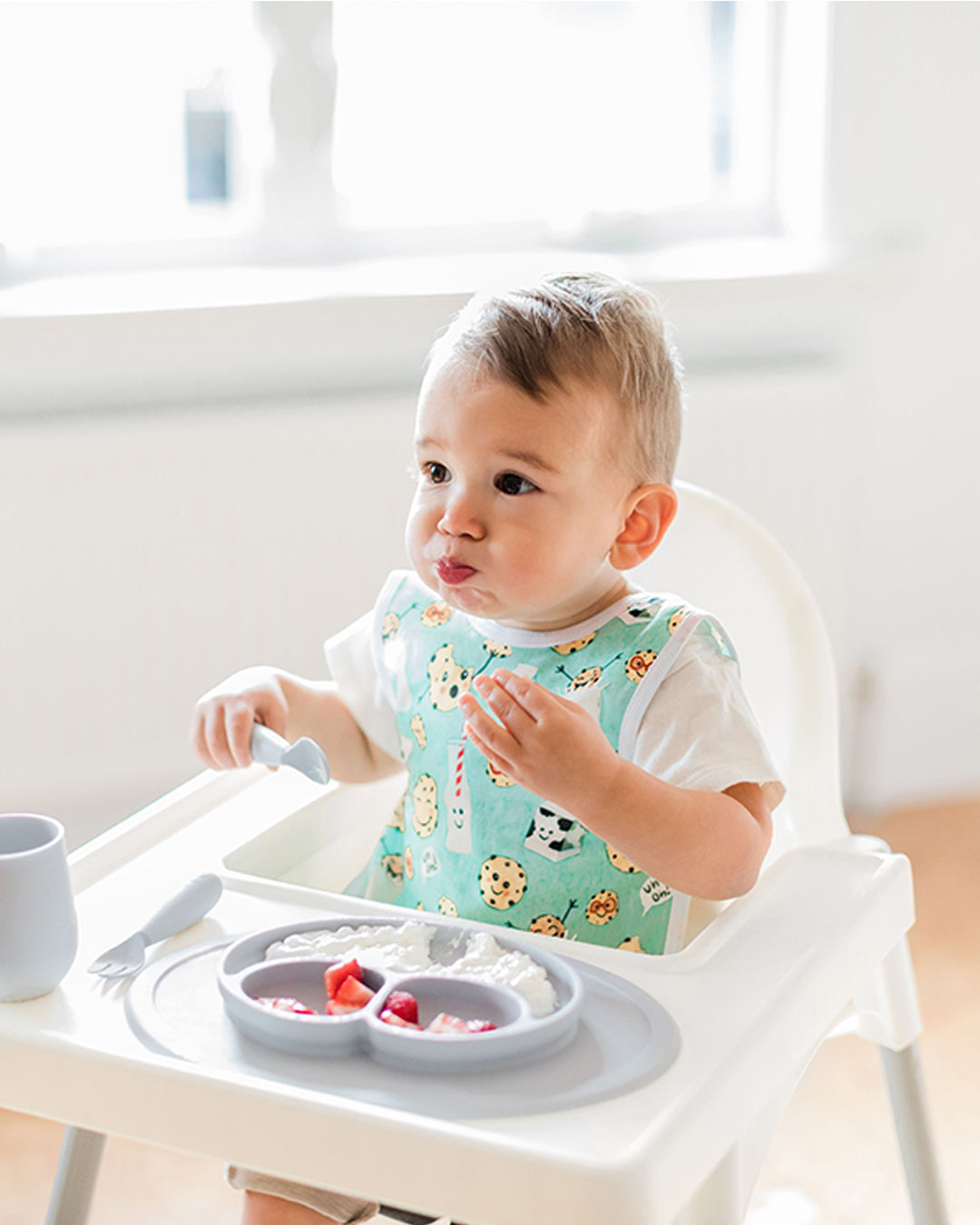 Ezpz Mini Feeding Set - Pewter