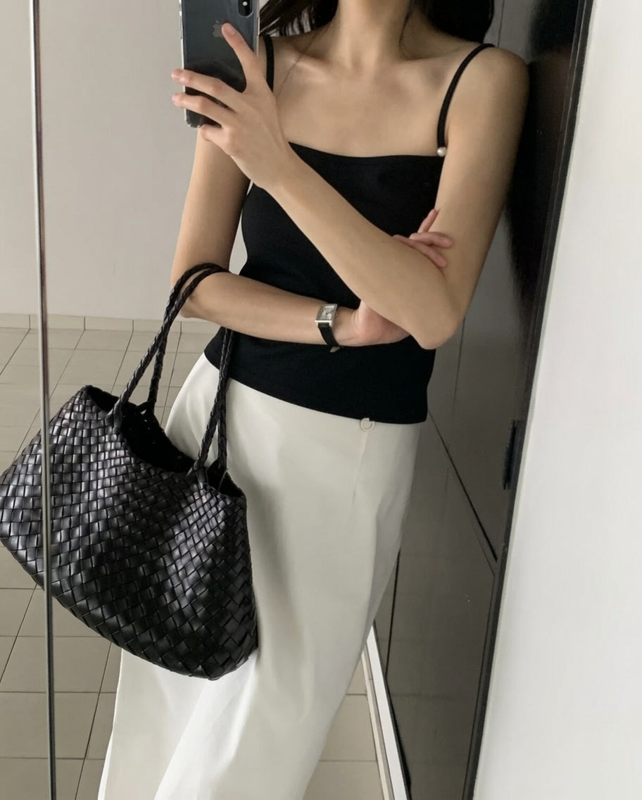 Wood Bead Cami Top