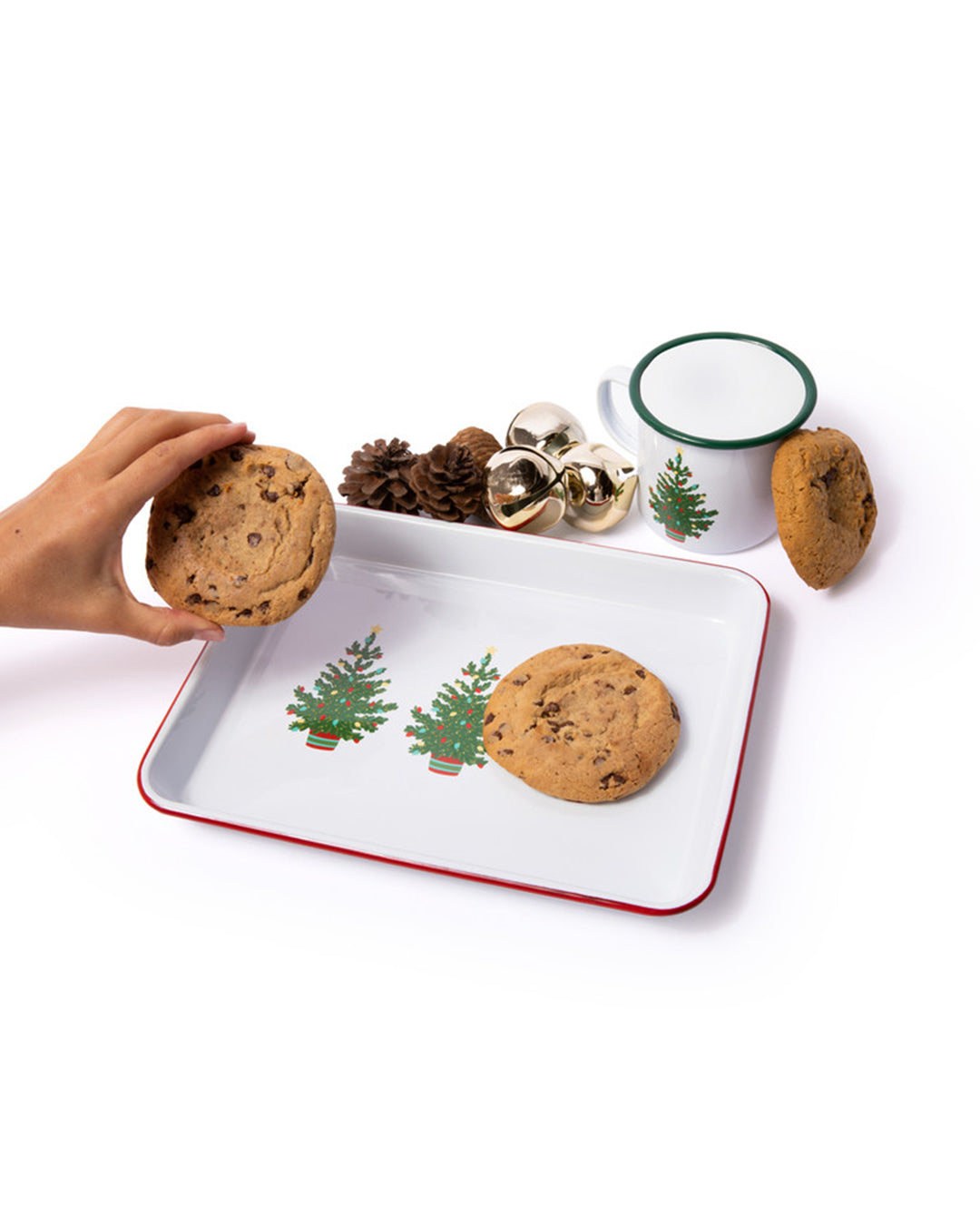 Helmsie X Cch Christmas Tree Enamelware Small Rect. Tray