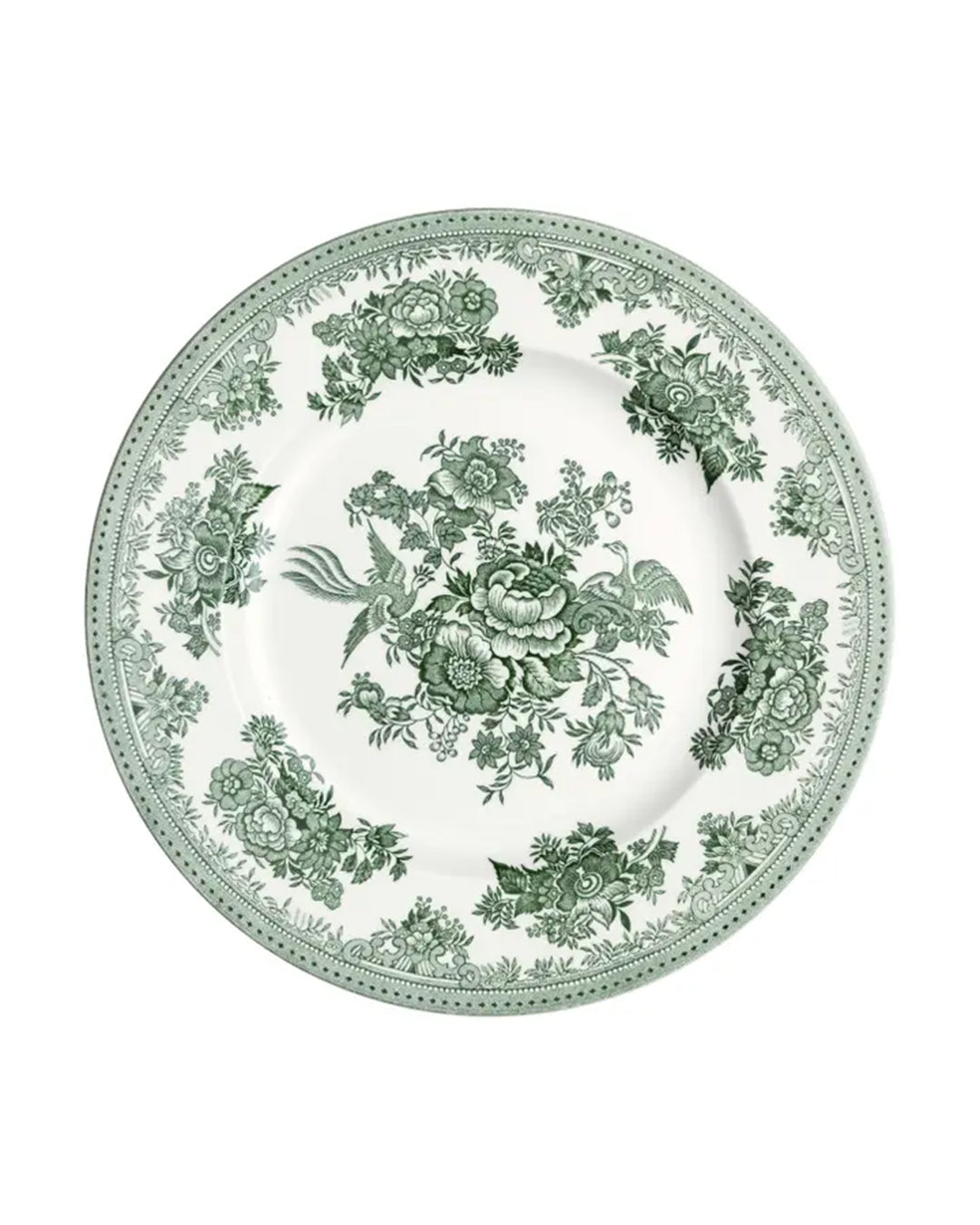 Burleigh Dark Green Asiatic Pheasants Dinner Plate