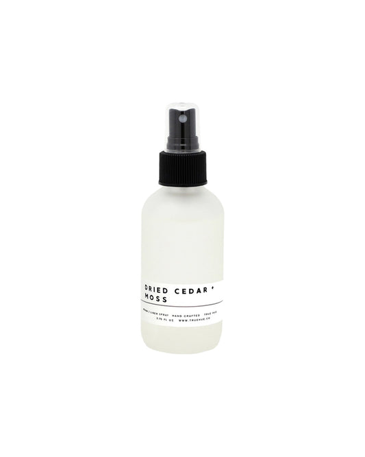 True Hue Dried Cedar + Moss Room / Linen Spray