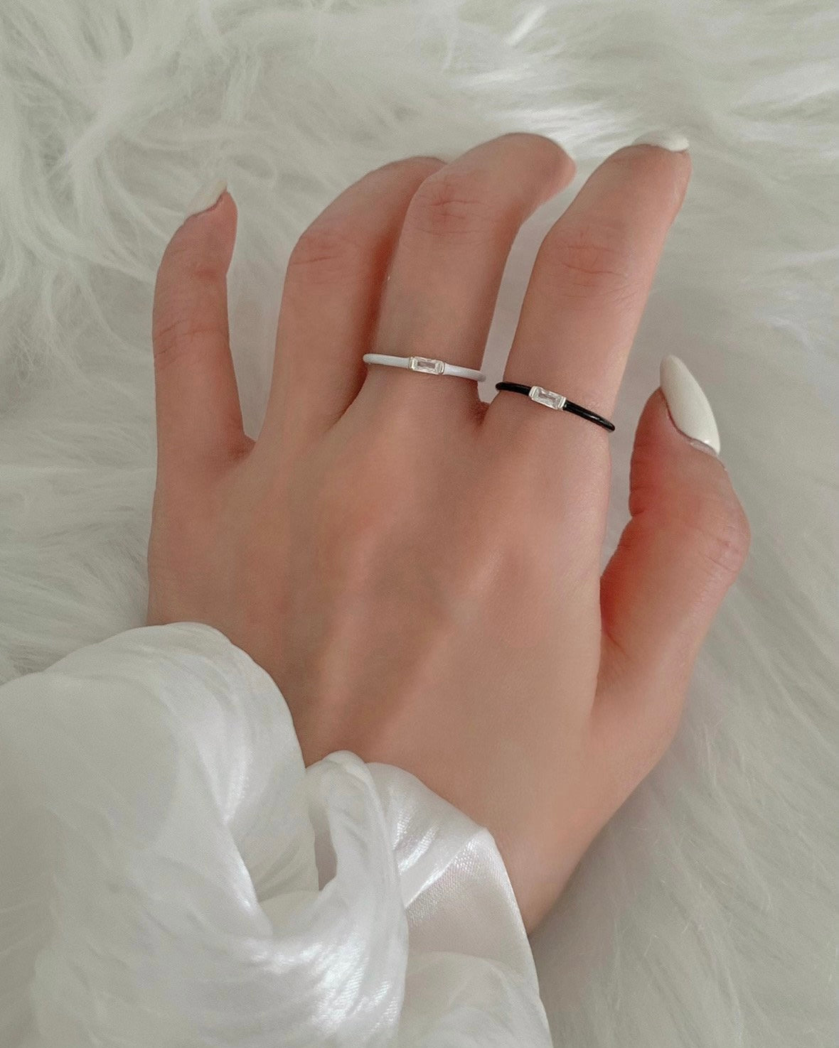 925 Silver Epoxy Colored Ring