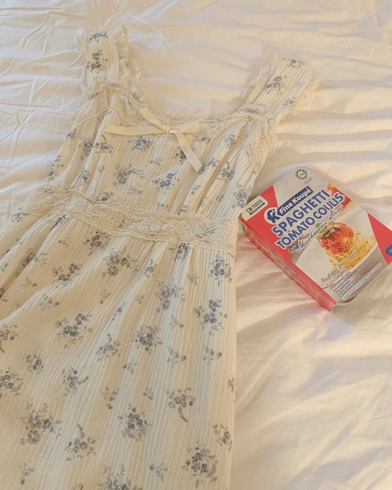 Lace Floral Pajama Dress